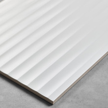 Charlotte Matt White Flute Ceramic Tile
